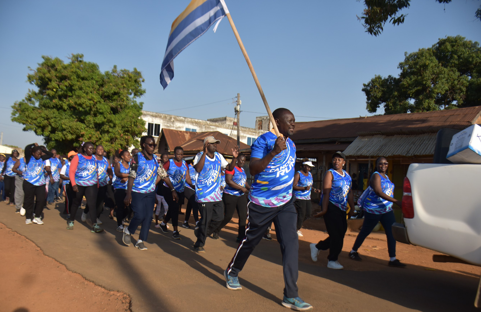 Participants at the Rotary Cancer Run in Ngora