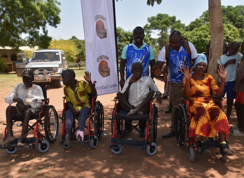 Wheelchair handover to community beneficiaries in Ngora