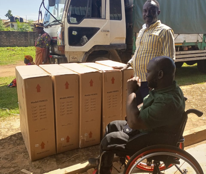Wheelchair support for persons with disabilities in Ngora