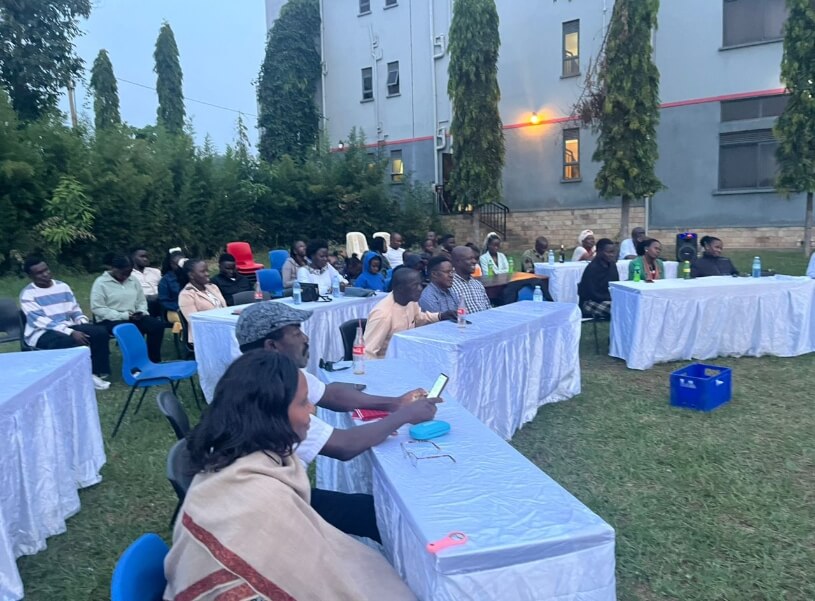 Members attending a Rotary Club of Ngora weekly club meeting