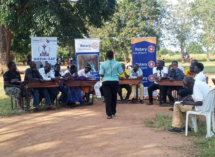 Malaria project training with VHTs and local leaders